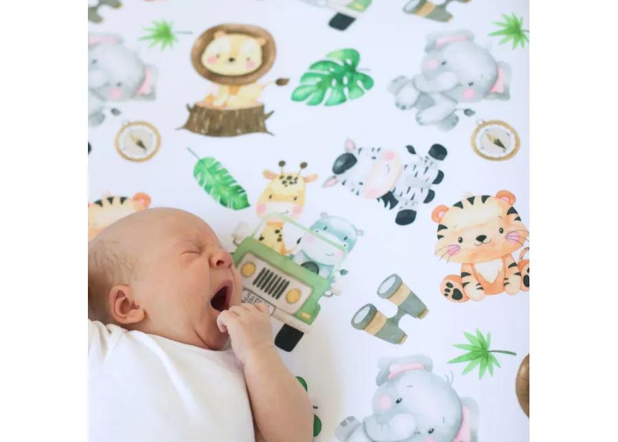 Super Soft Fitted Crib Sheet - Safari