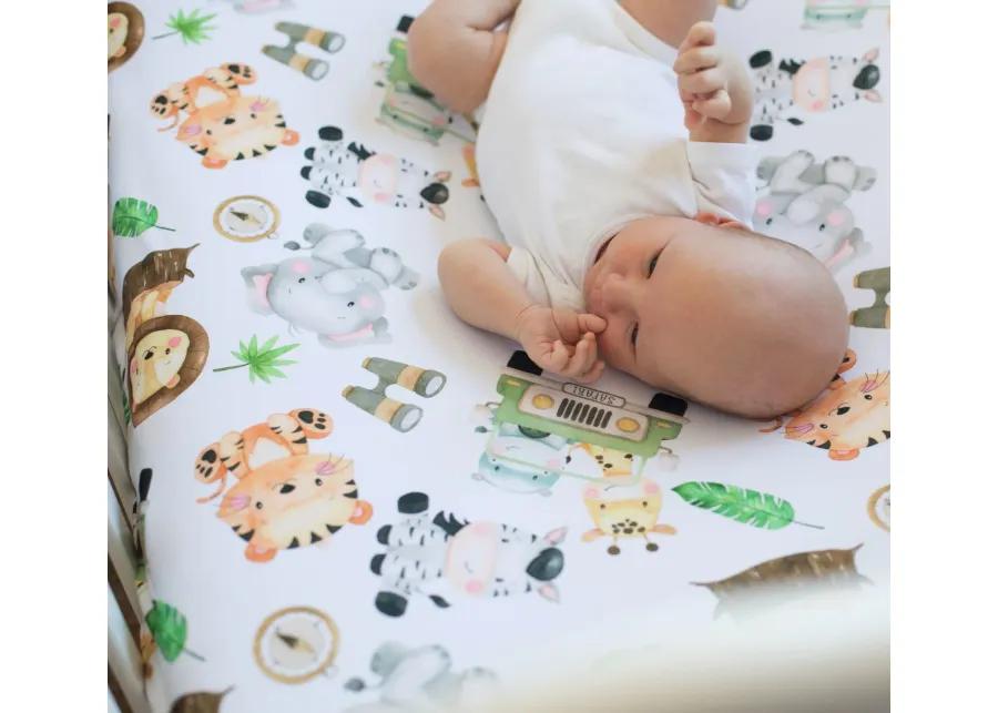 Super Soft Fitted Crib Sheet - Safari