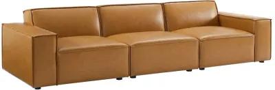 Restore Vegan Leather 3-Piece Sofa Brown EEI-4708-TAN