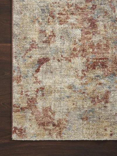 Gaia GAA03 Taupe/Brick 6'7" x 9'10" Rug