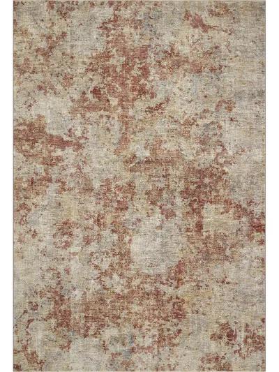 Gaia GAA03 Taupe/Brick 6'7" x 9'10" Rug