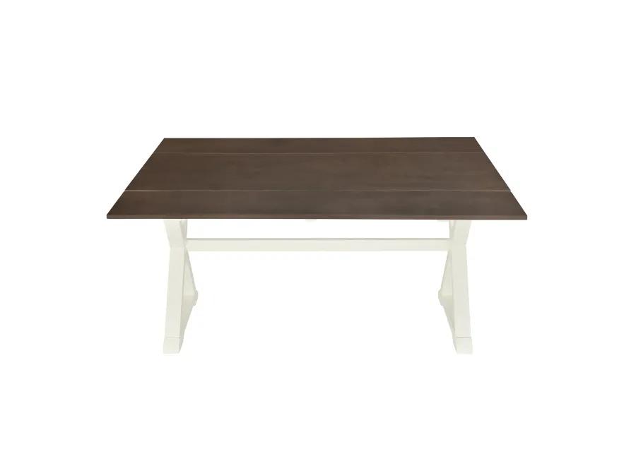 Merax Extendable Rubber Wood Dining Table Set