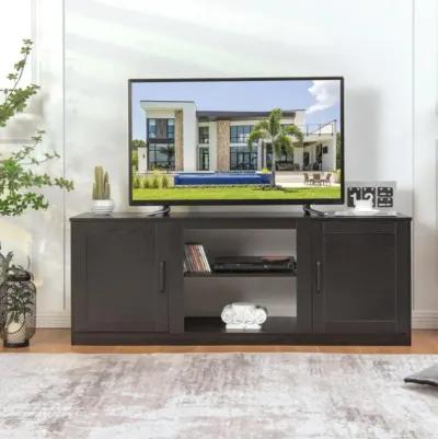 Hivvago 58 Inch TV Stand with 1500W Faux Fireplace for TVs up to 65 Inch