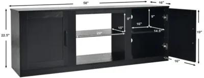 Hivvago 58 Inch TV Stand with 1500W Faux Fireplace for TVs up to 65 Inch