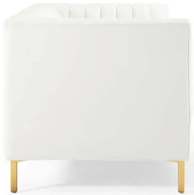 Shift Channel Tufted Performance Velvet Sofa