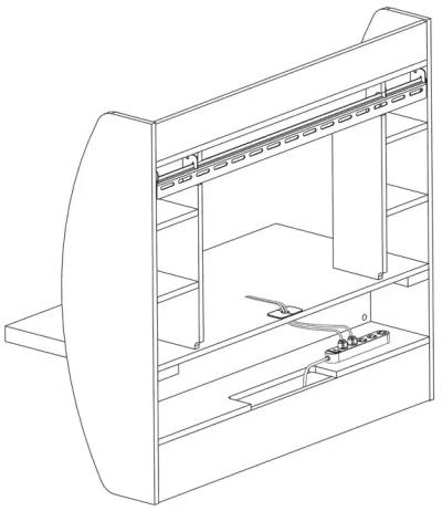 Hivvago White Wall-Mounted Modern Space Saving Laptop Computer Desk