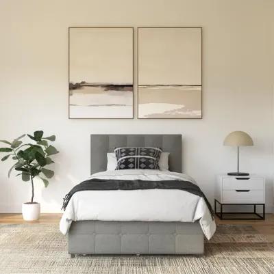 Ryder Gray Linen Upholstered Bed with Storage