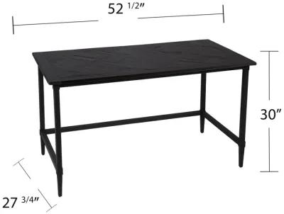 Lawrenny Reclaimed Wood Desk, Black