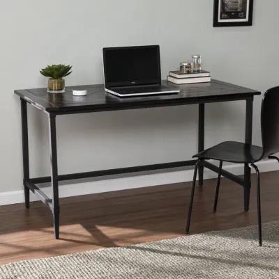 Lawrenny Reclaimed Wood Desk, Black