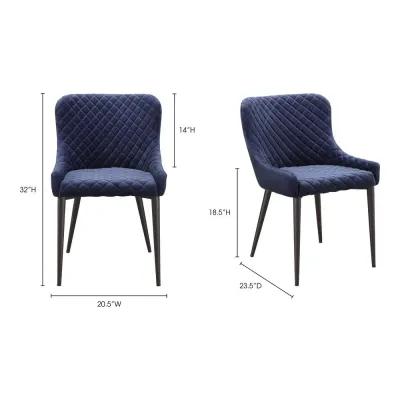 Navy Velvet Dining Chair - Etta Collection, Belen Kox