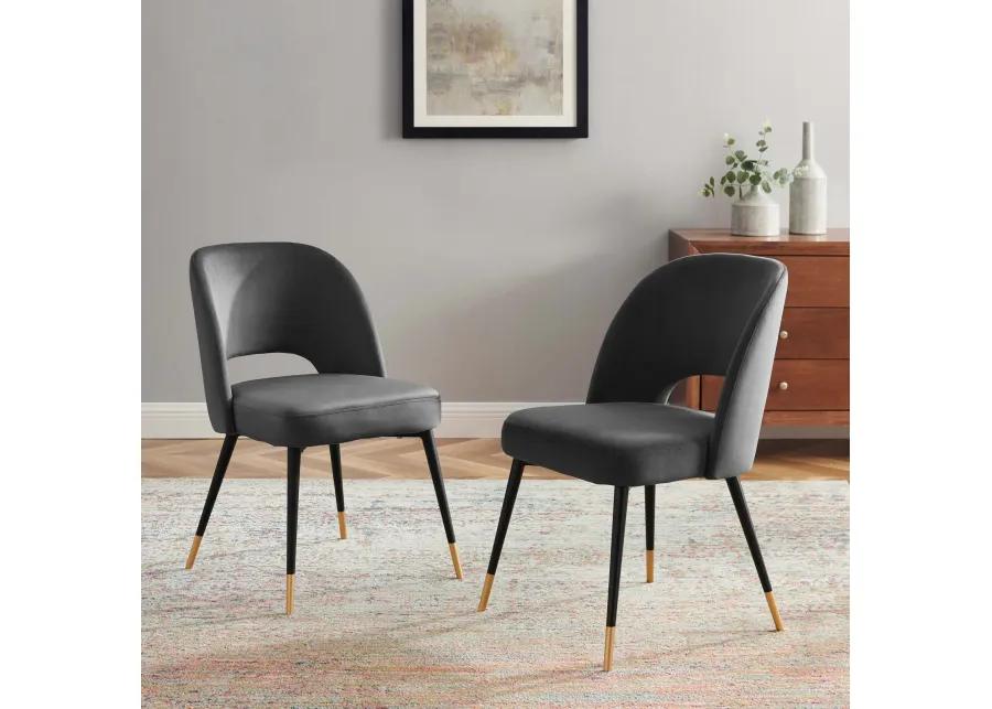 Rouse Performance Velvet Dining Side Chairs - Set of 2