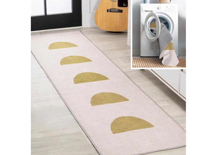 Luola Minimalist Geometric Machine Washable Area Rug