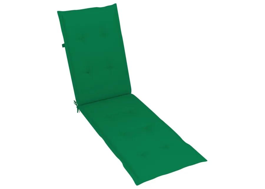 vidaXL Deck Chair Cushion Green (29.5"+41.3")x19.7"x1.6"