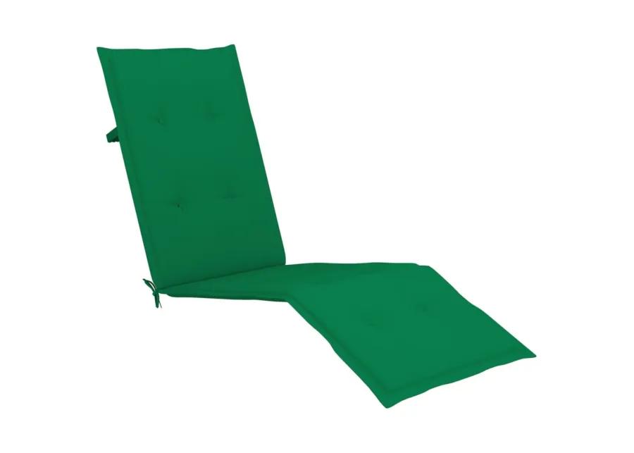 vidaXL Deck Chair Cushion Green (29.5"+41.3")x19.7"x1.6"