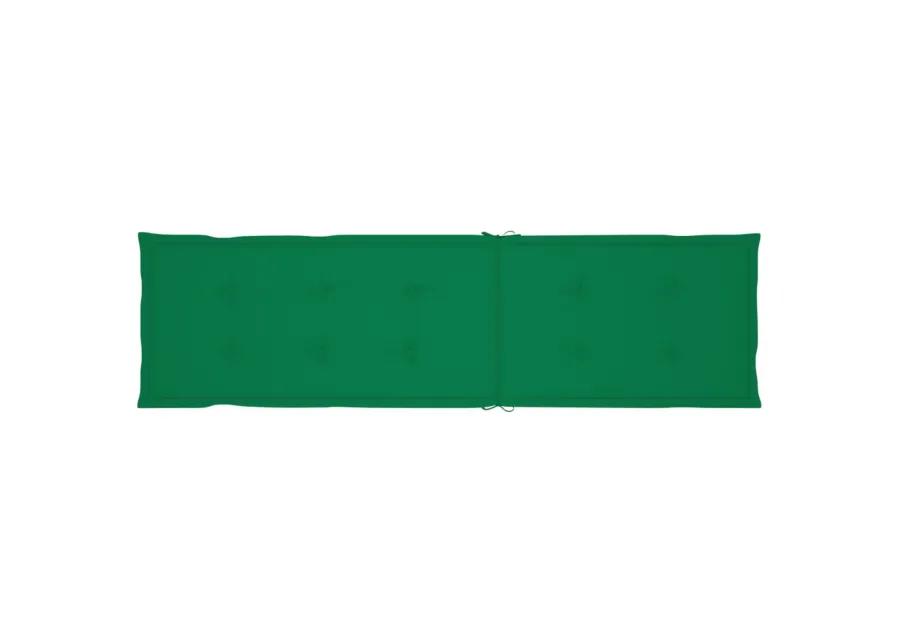 vidaXL Deck Chair Cushion Green (29.5"+41.3")x19.7"x1.6"