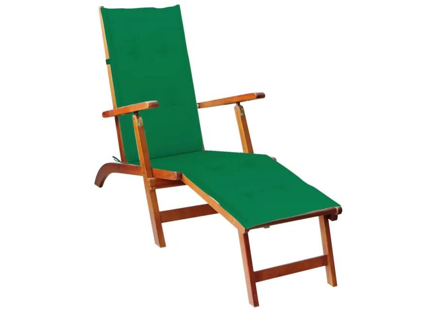 vidaXL Deck Chair Cushion Green (29.5"+41.3")x19.7"x1.6"