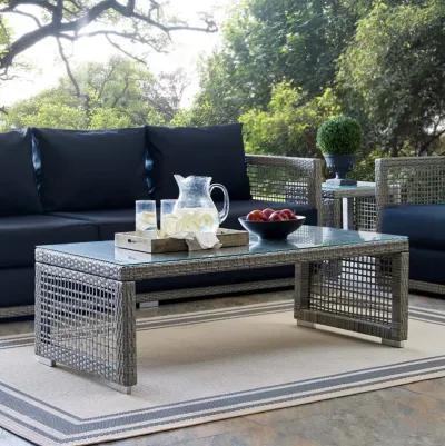 Aura Rattan Outdoor Patio Coffee Table-Benzara