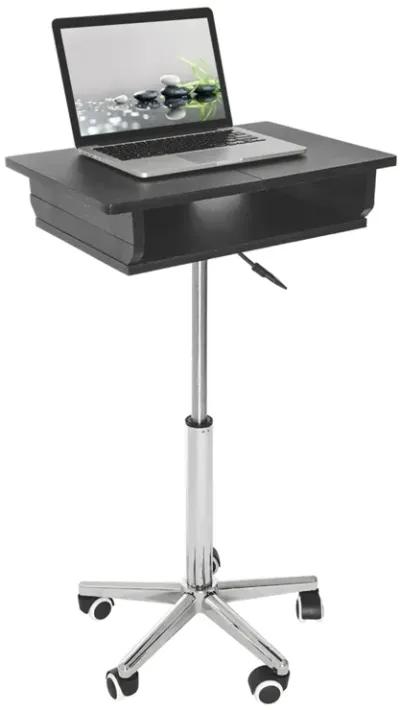 Folding Table Laptop Cart, Graphite