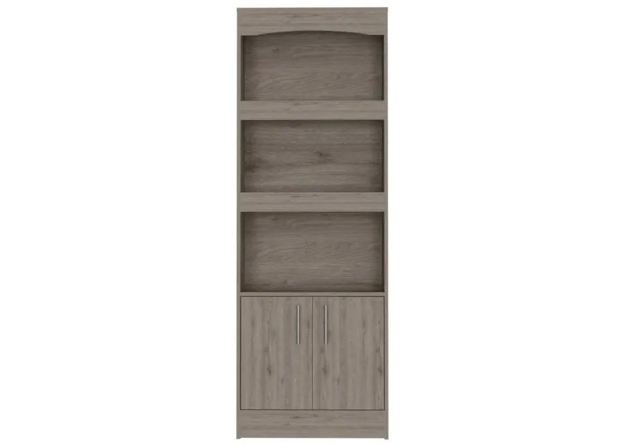 Shell Beach 1-Drawer 3-Shelf Bookcase Light Grey