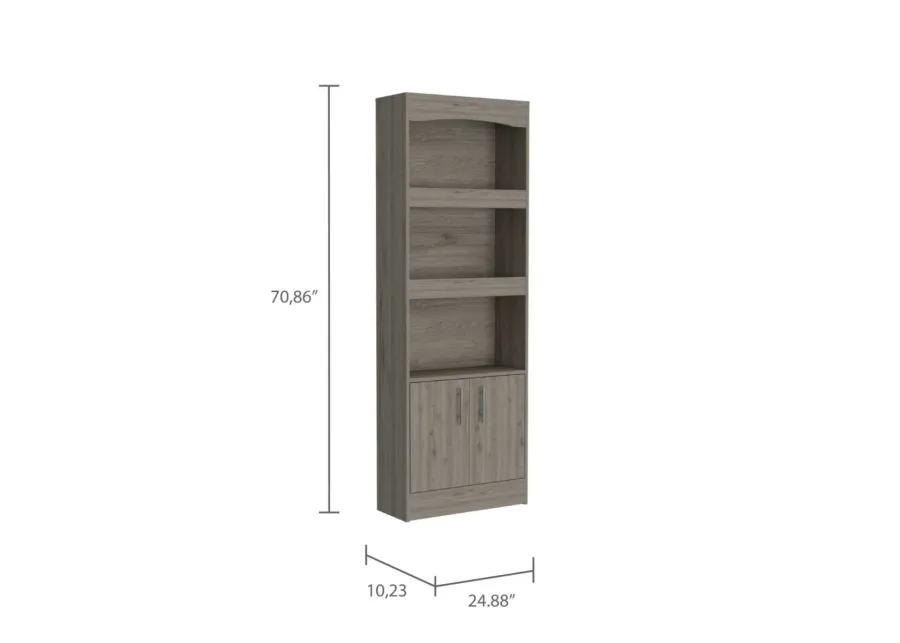 Shell Beach 1-Drawer 3-Shelf Bookcase Light Grey