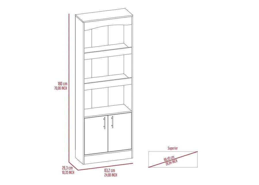 Shell Beach 1-Drawer 3-Shelf Bookcase Light Grey