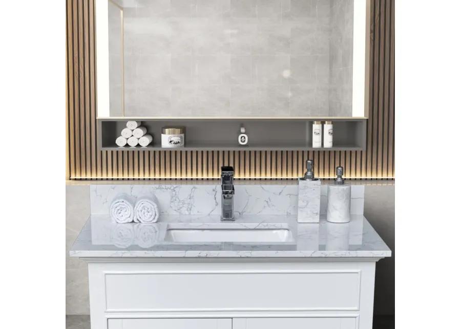 Carrara Jade Marble Vanity Top with Sink