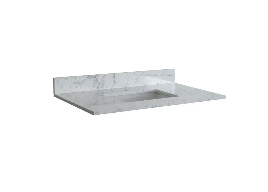 Carrara Jade Marble Vanity Top with Sink