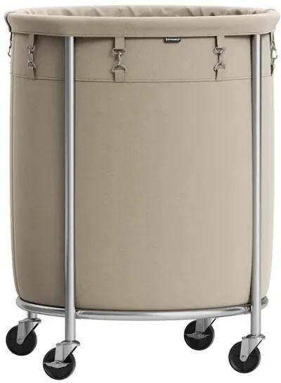 Laundry Basket with Wheels and Removable Bag, Steel Frame, 4 Casters and 2 Brakes