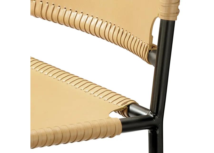 Asher Cashew Leather Bar Stool