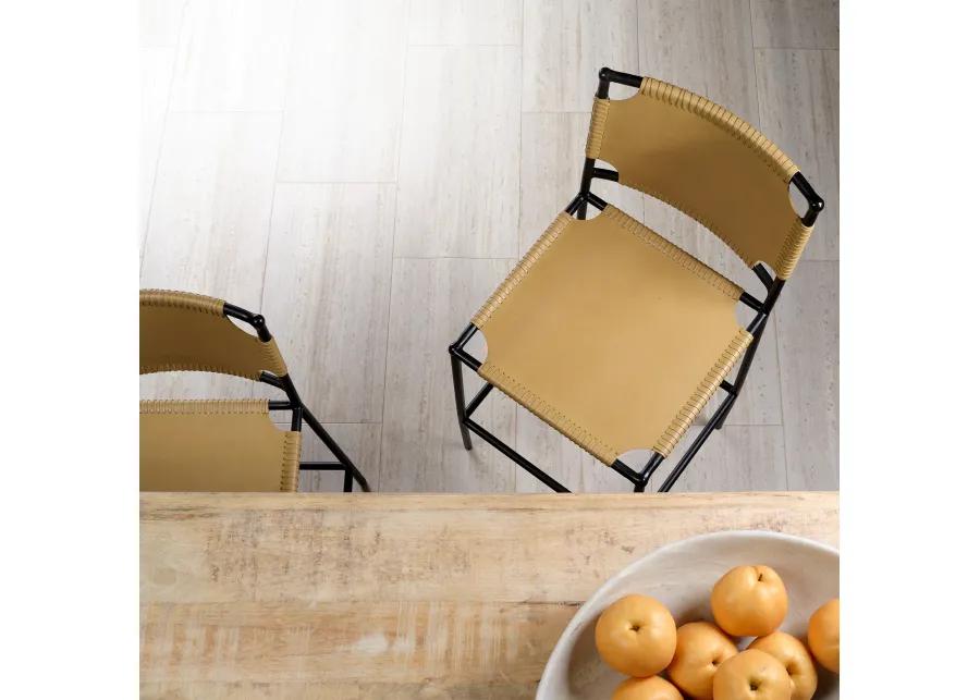 Asher Cashew Leather Bar Stool