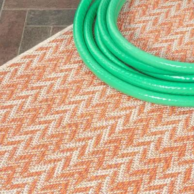 Chevron Modern Concentric Squares Indoor/Outdoor Area Rug