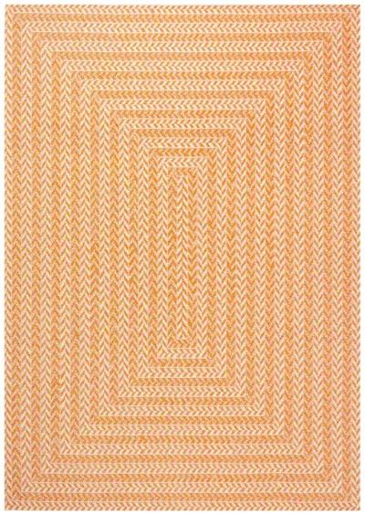 Chevron Modern Concentric Squares Indoor/Outdoor Area Rug