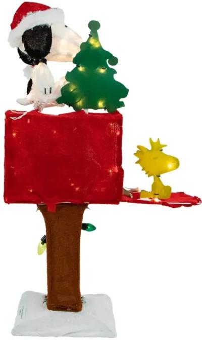 32" LED Lighted Peanuts Snoopy on Mailbox Outdoor Christmas Decoration - Clear Lights