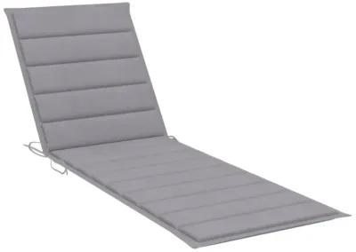 vidaXL Sun Lounger Cushion Gray 78.7"x23.6"x1.6" Fabric