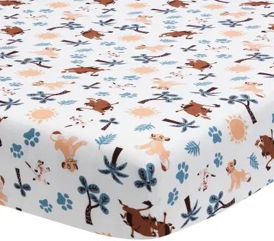 Lambs & Ivy Disney Baby Lion King Adventure Blue 3-Piece Mini Crib Bedding Set