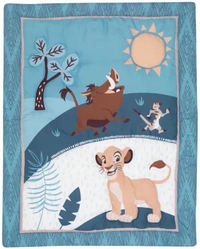 Lambs & Ivy Disney Baby Lion King Adventure Blue 3-Piece Mini Crib Bedding Set