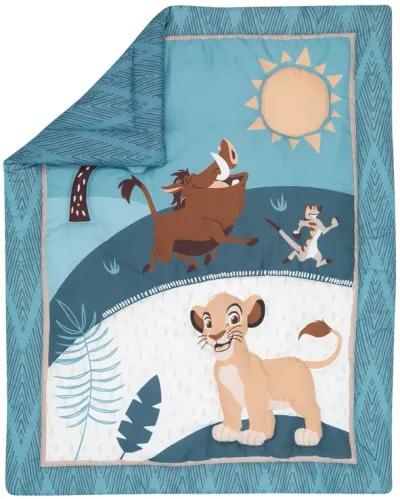 Lambs & Ivy Disney Baby Lion King Adventure Blue 3-Piece Mini Crib Bedding Set