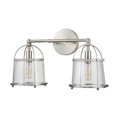 Merrick 17'' Silver Wide 2-Light Vanity Light