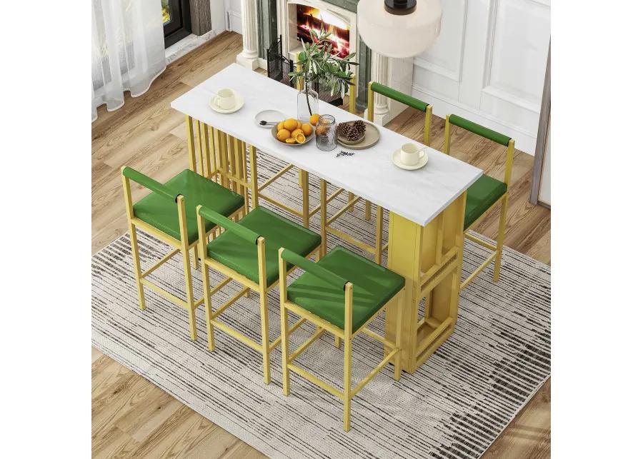 Merax Modern Counter Height Dining Bar Table Set