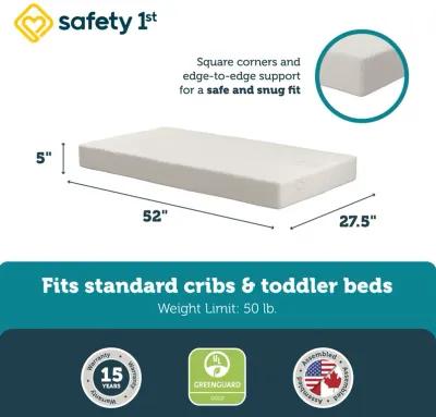 Cozy Snuggles Supreme Firm Baby Crib & Toddler Bed Mattress, White