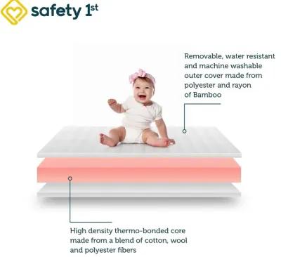 Cozy Snuggles Supreme Firm Baby Crib & Toddler Bed Mattress, White