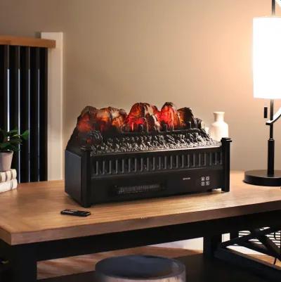 Sunnydaze 23 in Polypropylene Flameless Log Electric Fireplace Insert