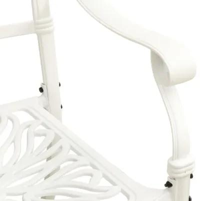 vidaXL Garden Chairs 2 pcs Cast Aluminum White