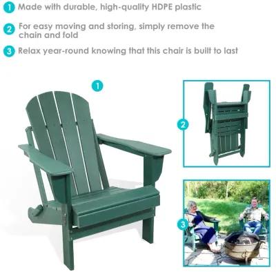 Sunnydaze All-Weather HDPE Foldable Adirondack Chair