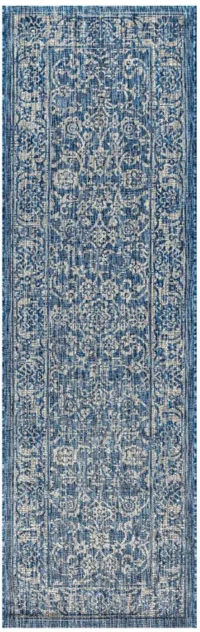 Tela Bohemian Textured Weave Floral Indoor/Outdoor Area Rug