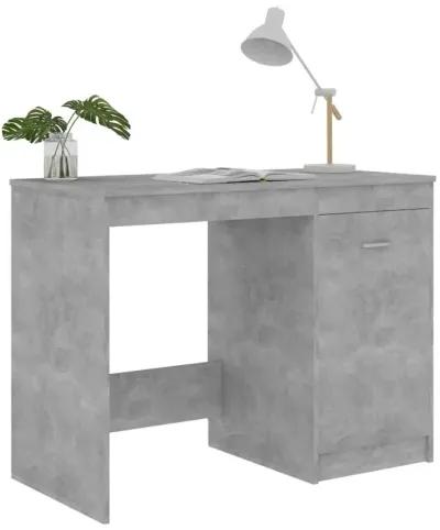 vidaXL Desk Gray 39.4"x19.7"x29.9" Chipboard, 801800