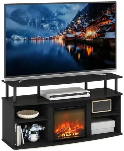 Open Shelving Storage Fireplace Entertainment Center for TV up to 55 Inch