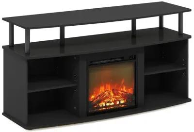 Open Shelving Storage Fireplace Entertainment Center for TV up to 55 Inch