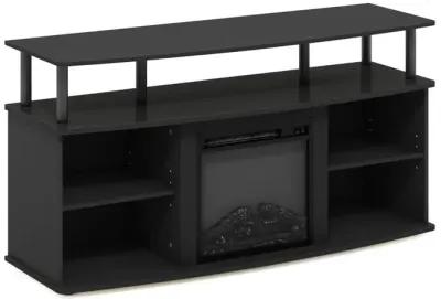 Open Shelving Storage Fireplace Entertainment Center for TV up to 55 Inch