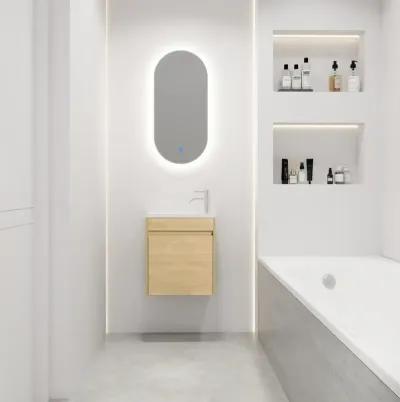 Bathroom Vanity With Single Sink, 18 Inch For Small Bathroom (Excluding Faucets)